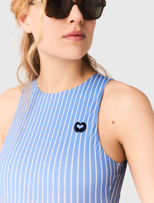 Striped Bodysuit Blue White Stripes BLUE WHITE STRIPES