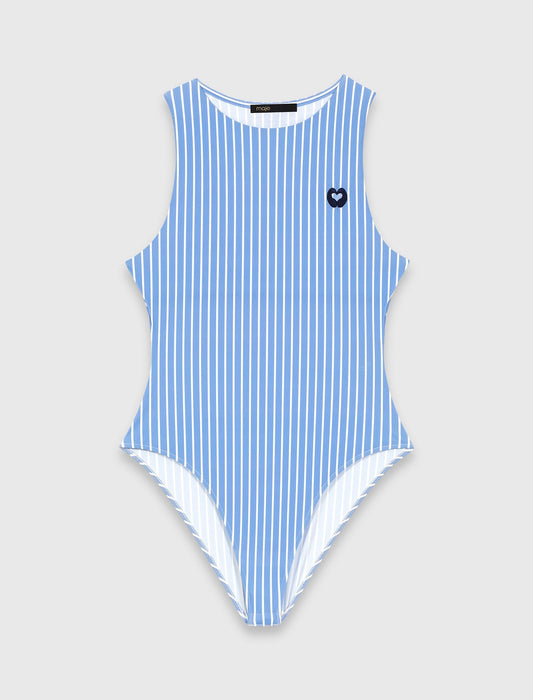 Striped Bodysuit Blue White Stripes BLUE WHITE STRIPES