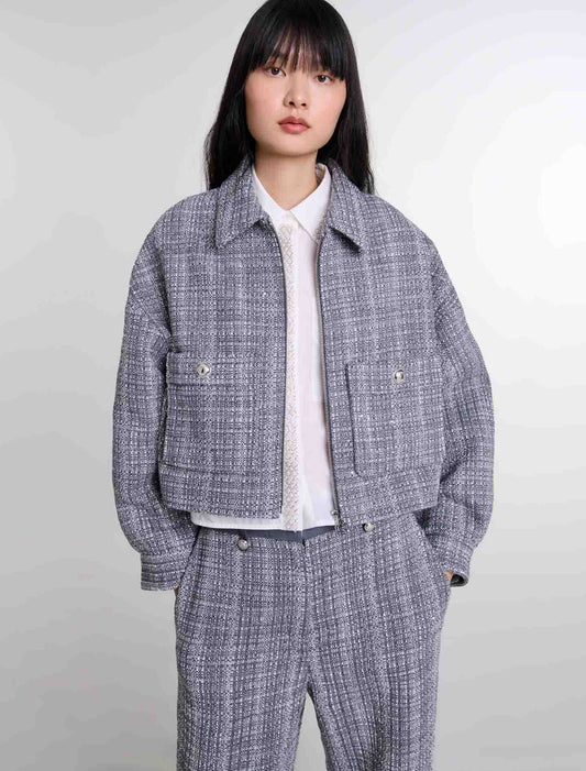 Grey   Short tweed jacket