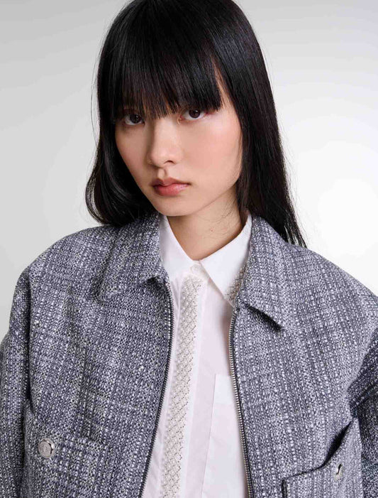 Grey   Short tweed jacket