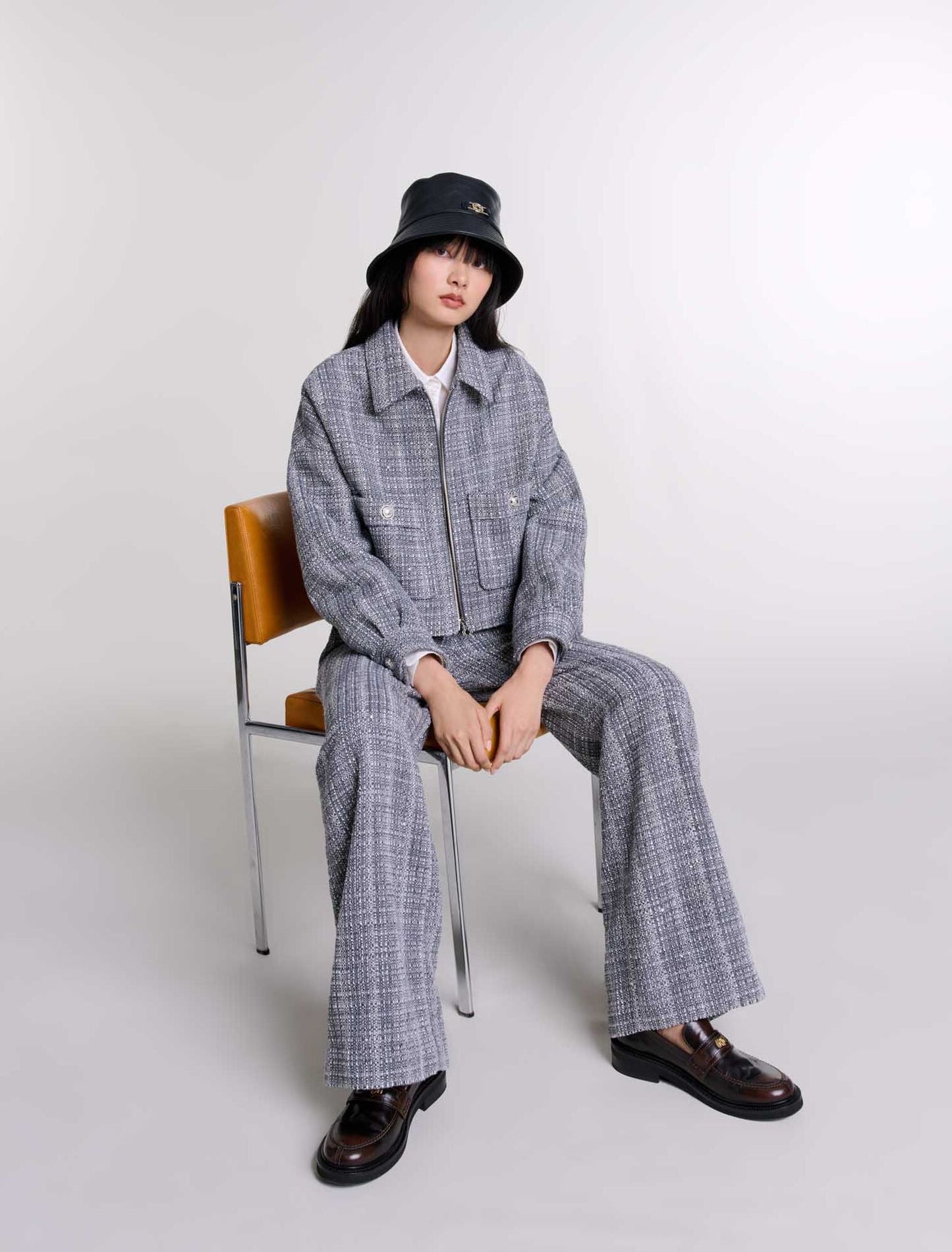 Grey   Short tweed jacket