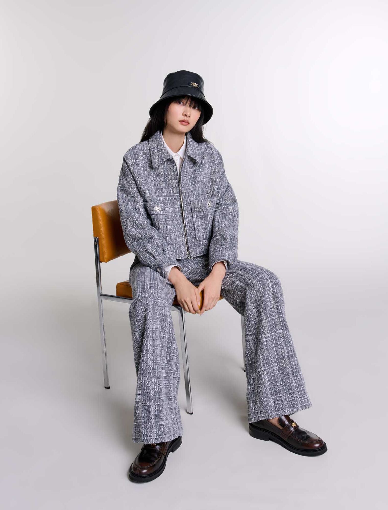 Grey   Short tweed jacket