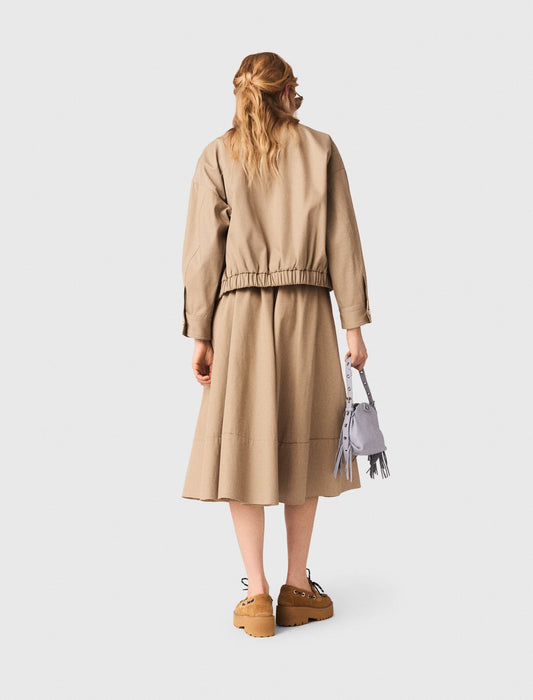 Cotton Bomber Jacket Mastic Beige