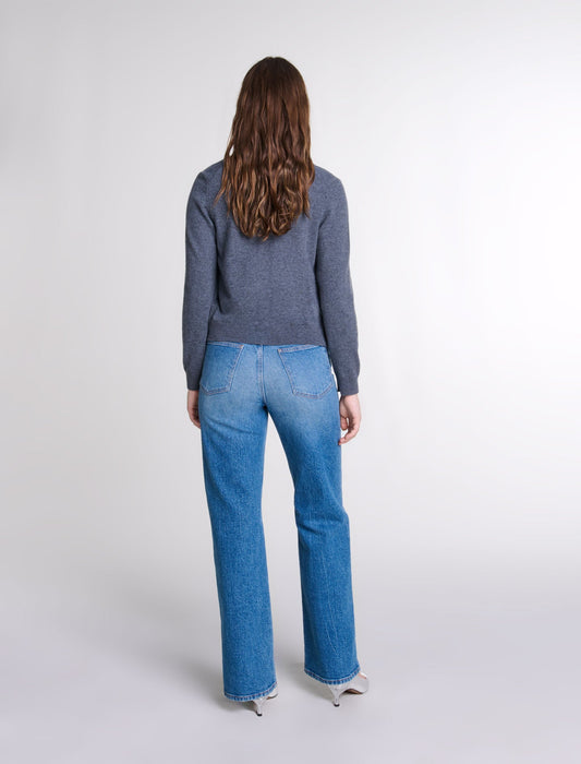 Anthracite Grey  -2-in-1 cashmere cardigan