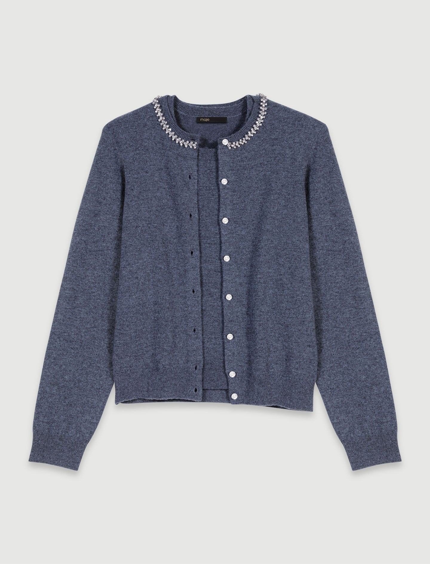 Anthracite Grey  -2-in-1 cashmere cardigan