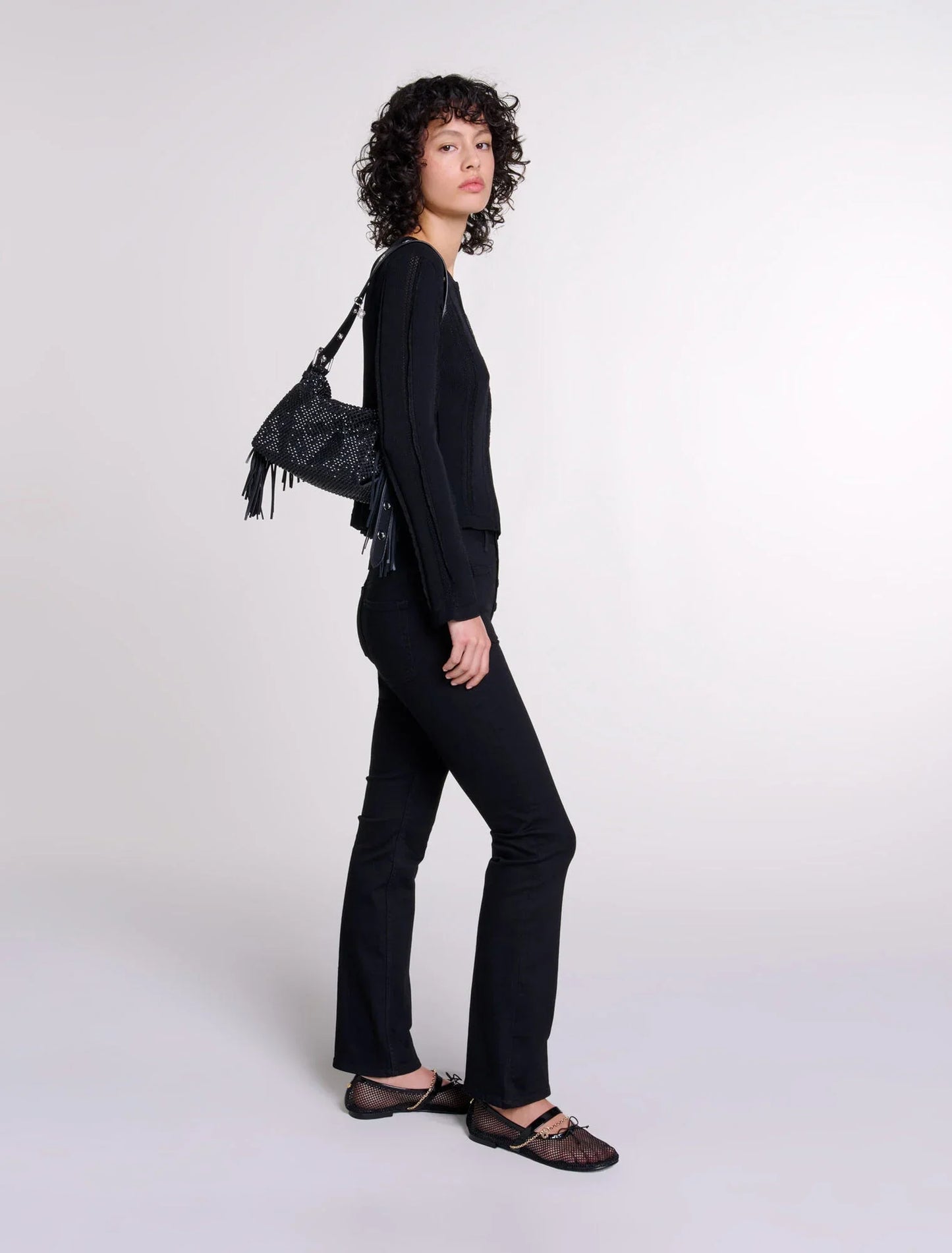 Black   2-in-1 cardigan