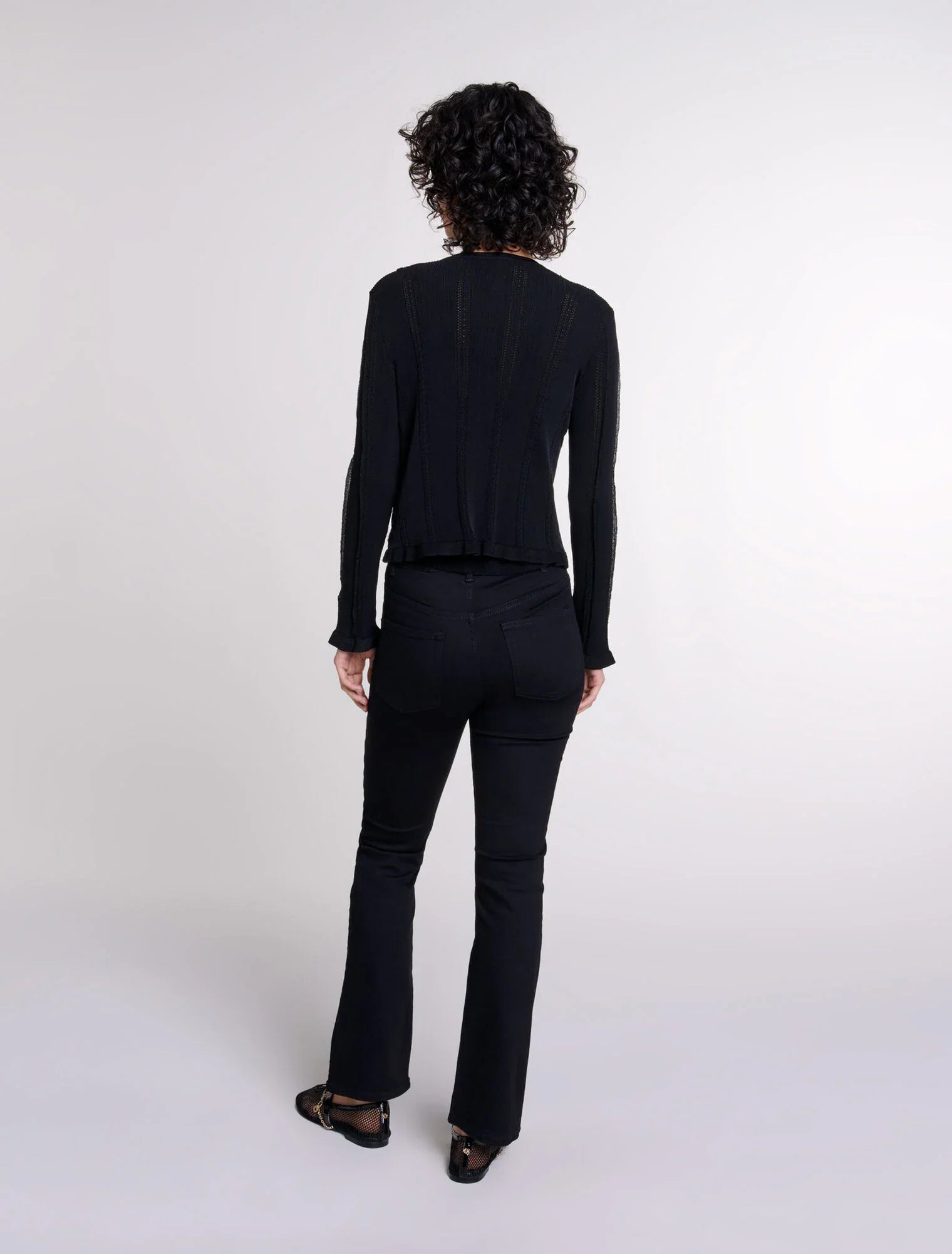 Black   2-in-1 cardigan