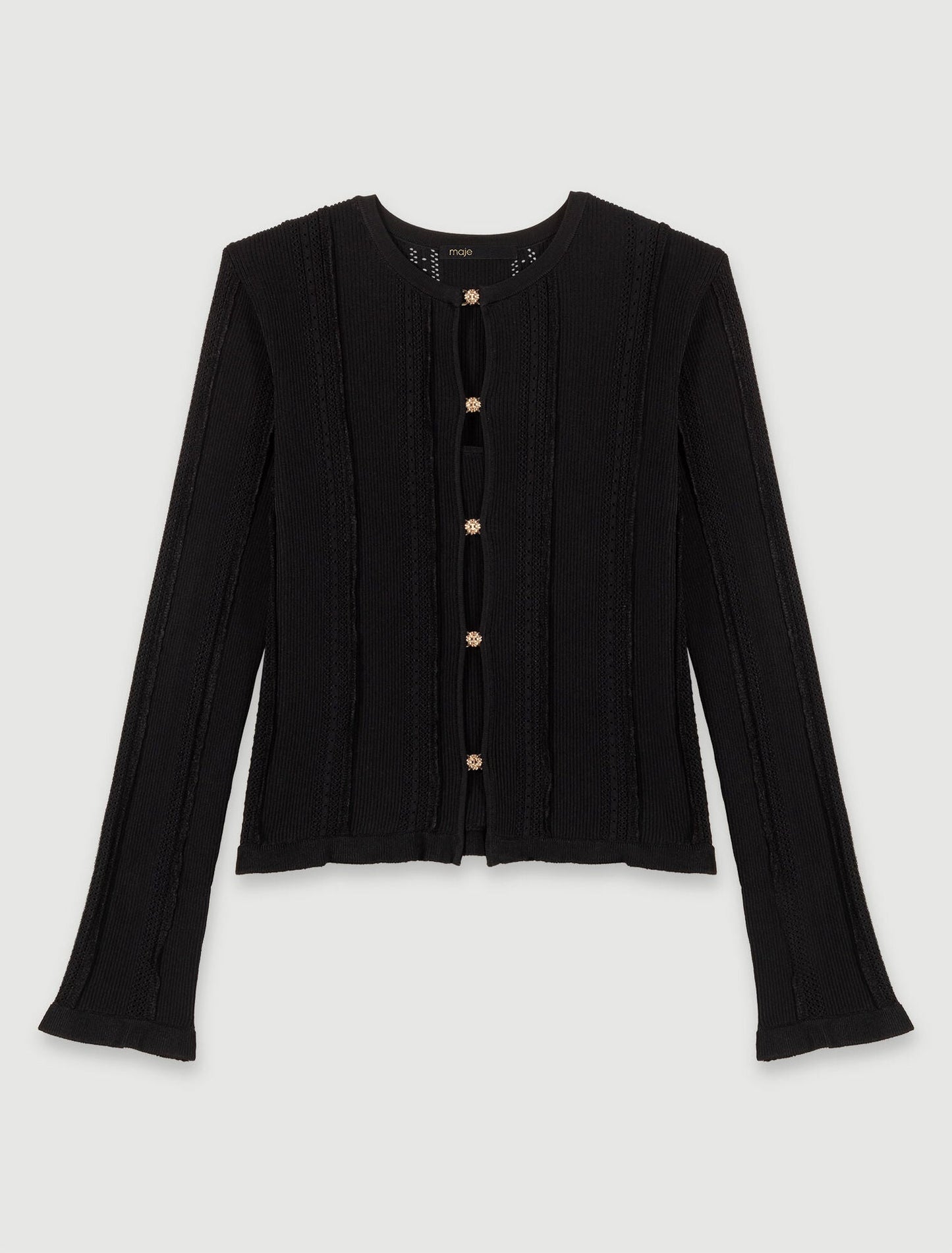 Black   2-in-1 cardigan