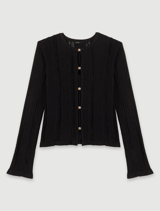 Black   2-in-1 cardigan