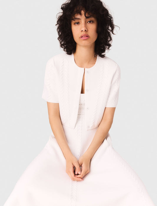 Short cardigan White