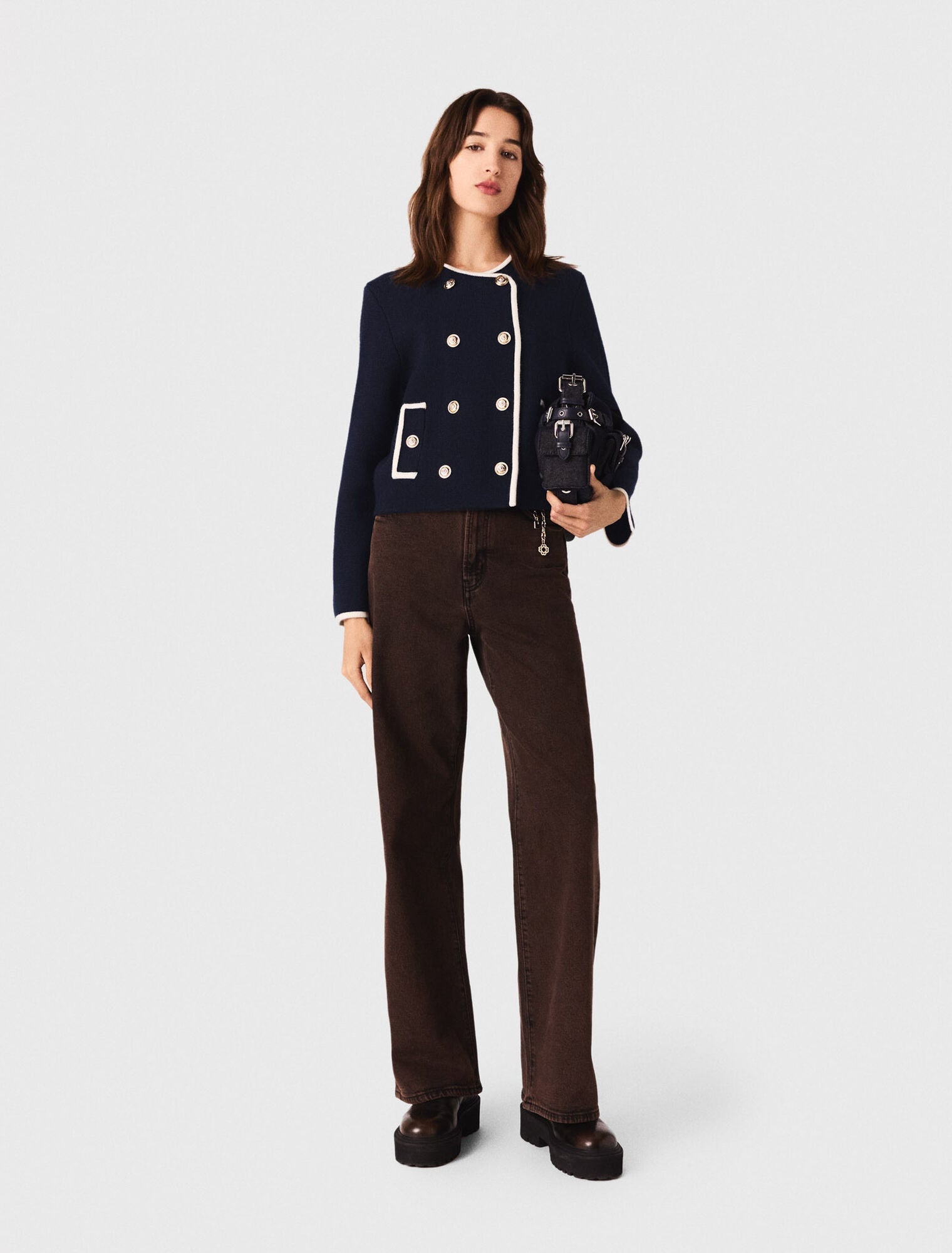 Structured knit jacket