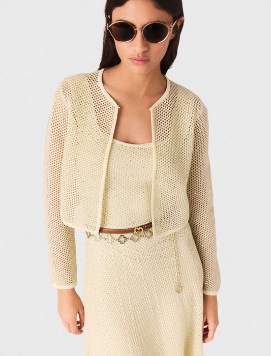 Rhinestone knit cardigan