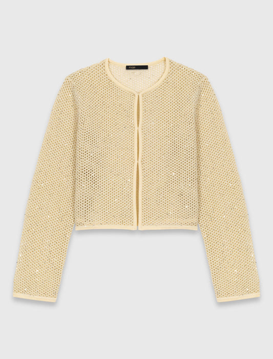 Rhinestone knit cardigan