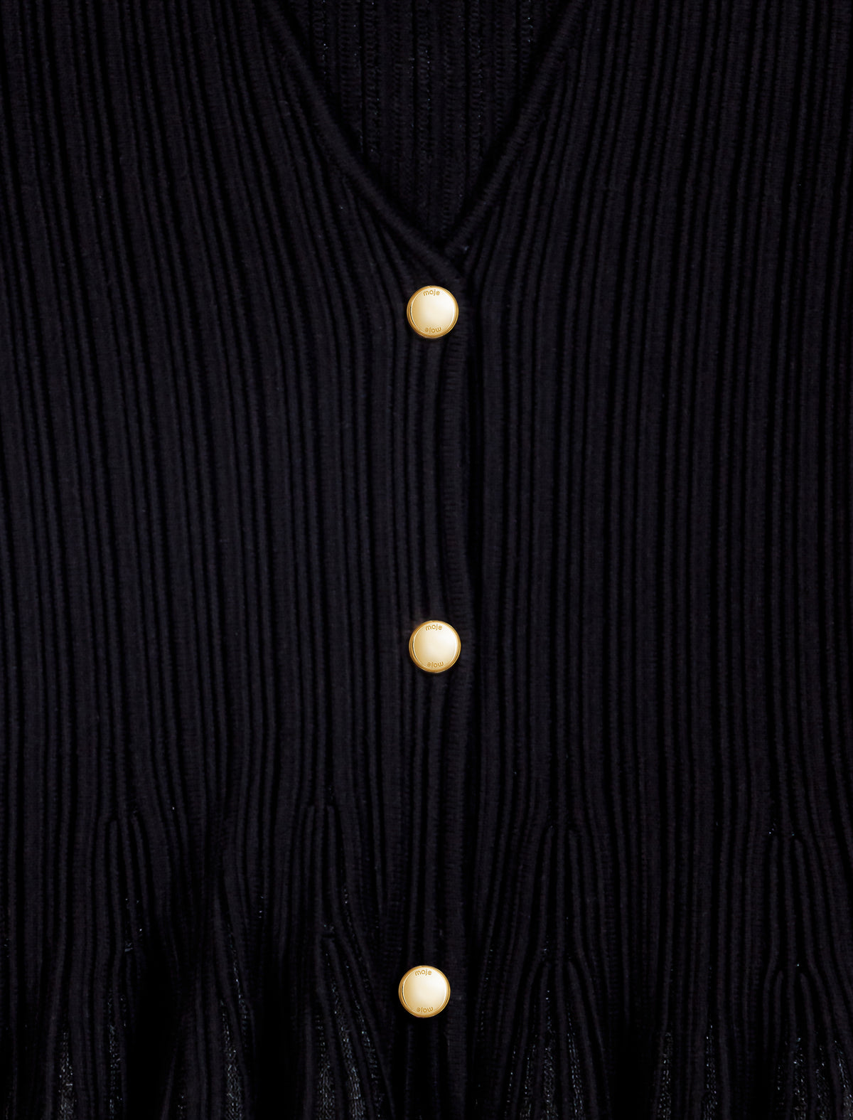 Peplum cardigan Black