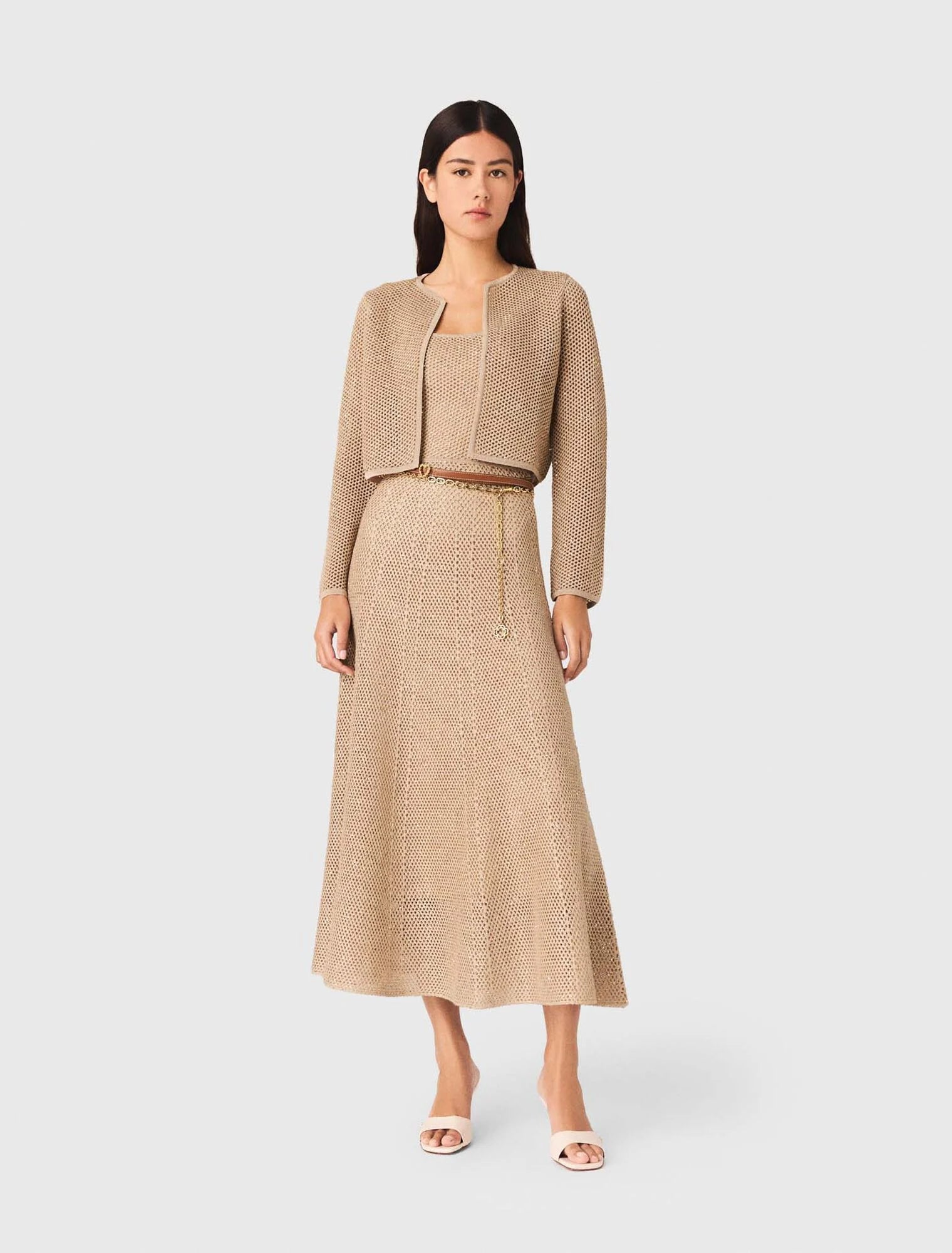 Rhinestone knit cardigan