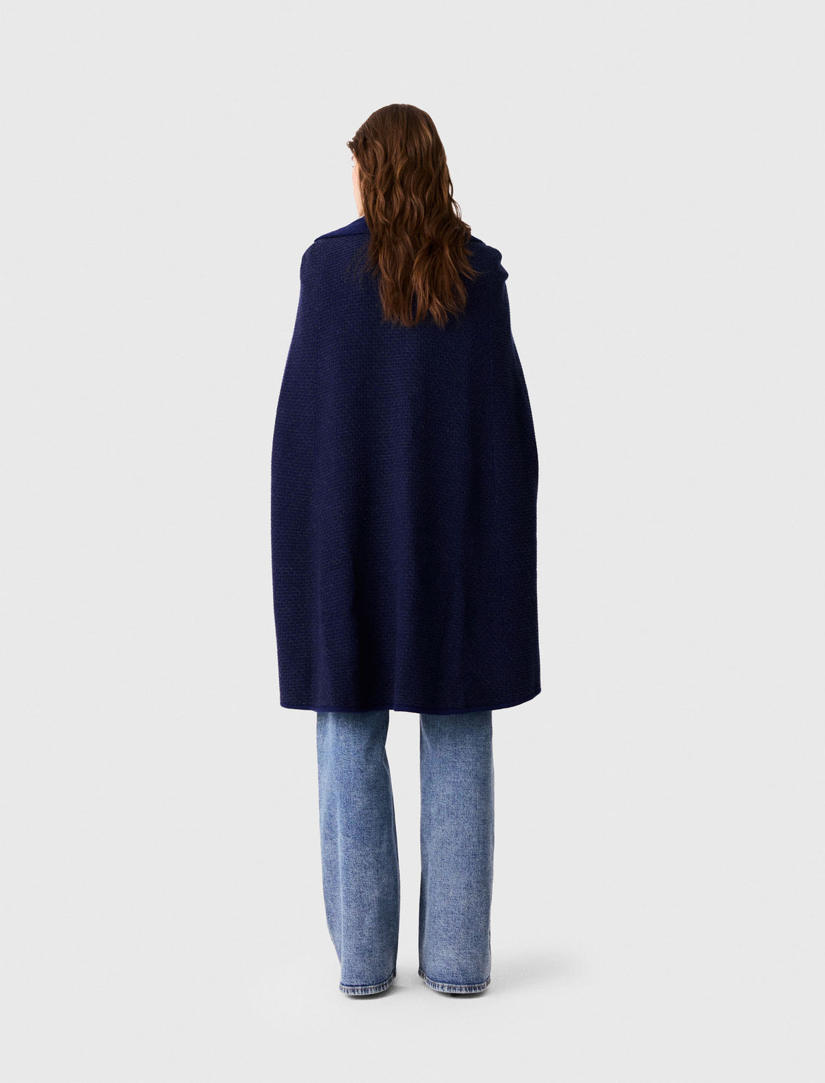 Longline cape cardigan Navy