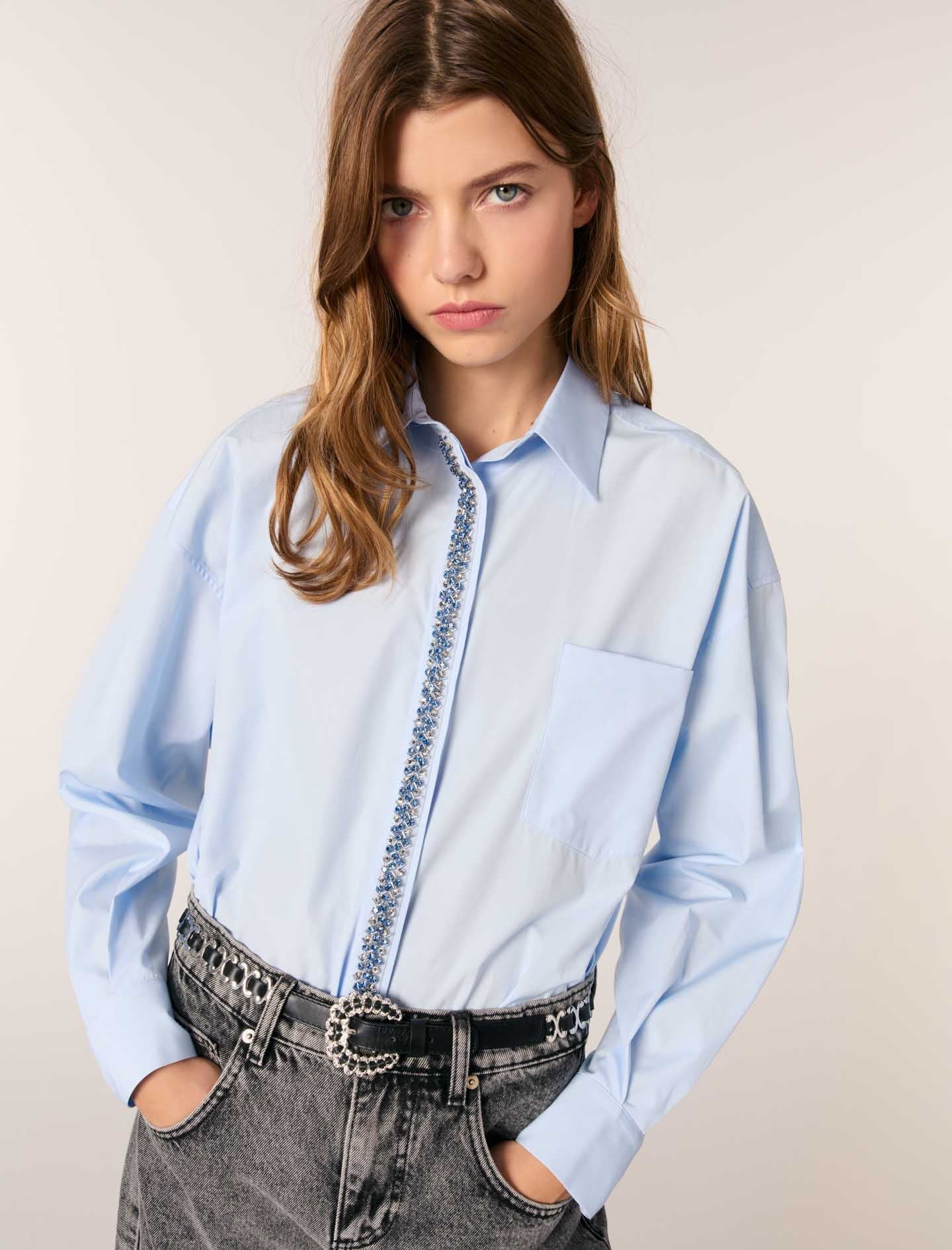 Blue Rhinestone Shirt