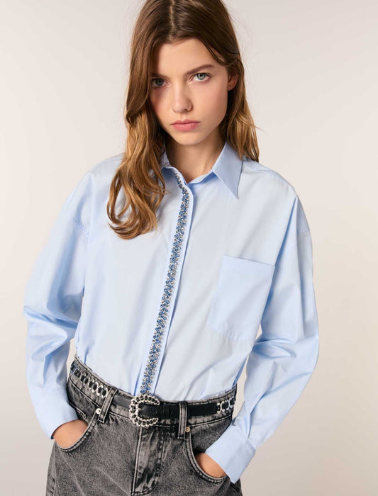 Blue Rhinestone Shirt