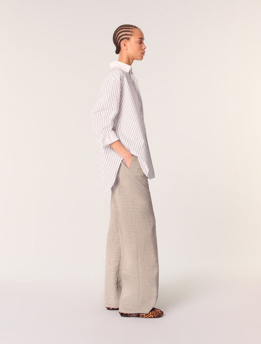Black / White Stripes-Rhinestone striped shirt