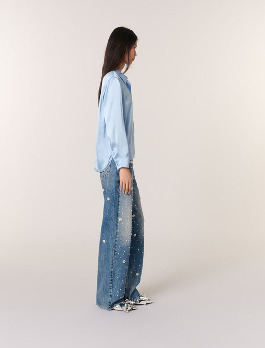 Blue Silk shirt