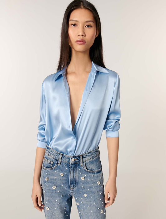 Blue Silk shirt