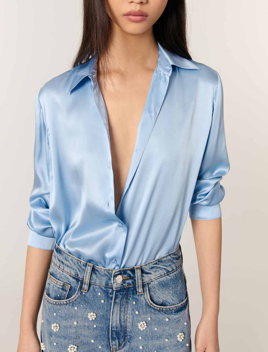 Blue Silk shirt