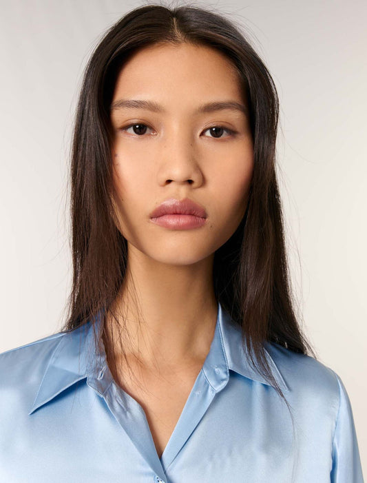 Blue Silk shirt