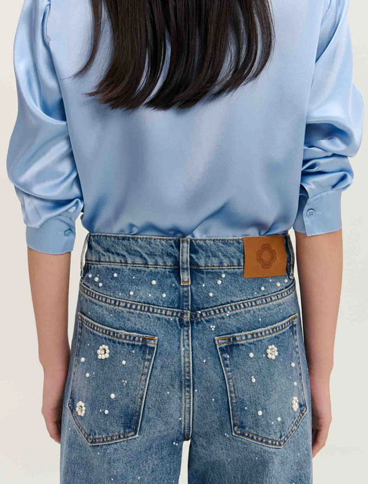 Blue Silk shirt