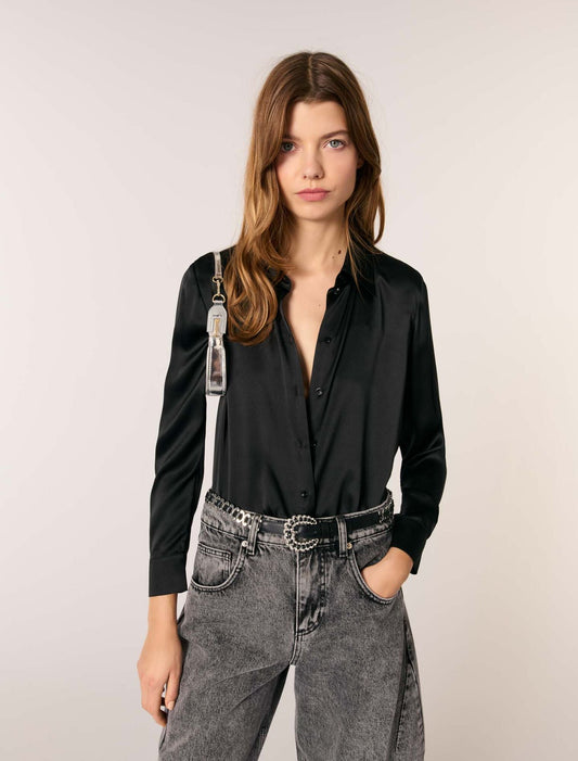 Black-Silk Shirt