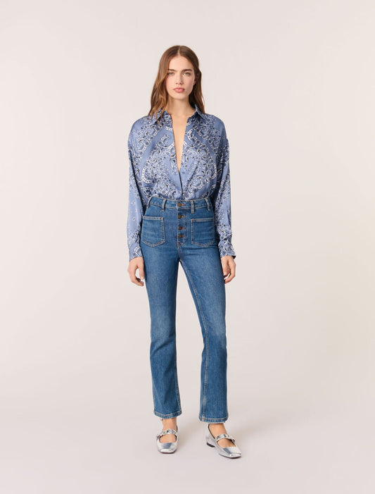 Blue Bandana Print-featured-Flowing printed shirt