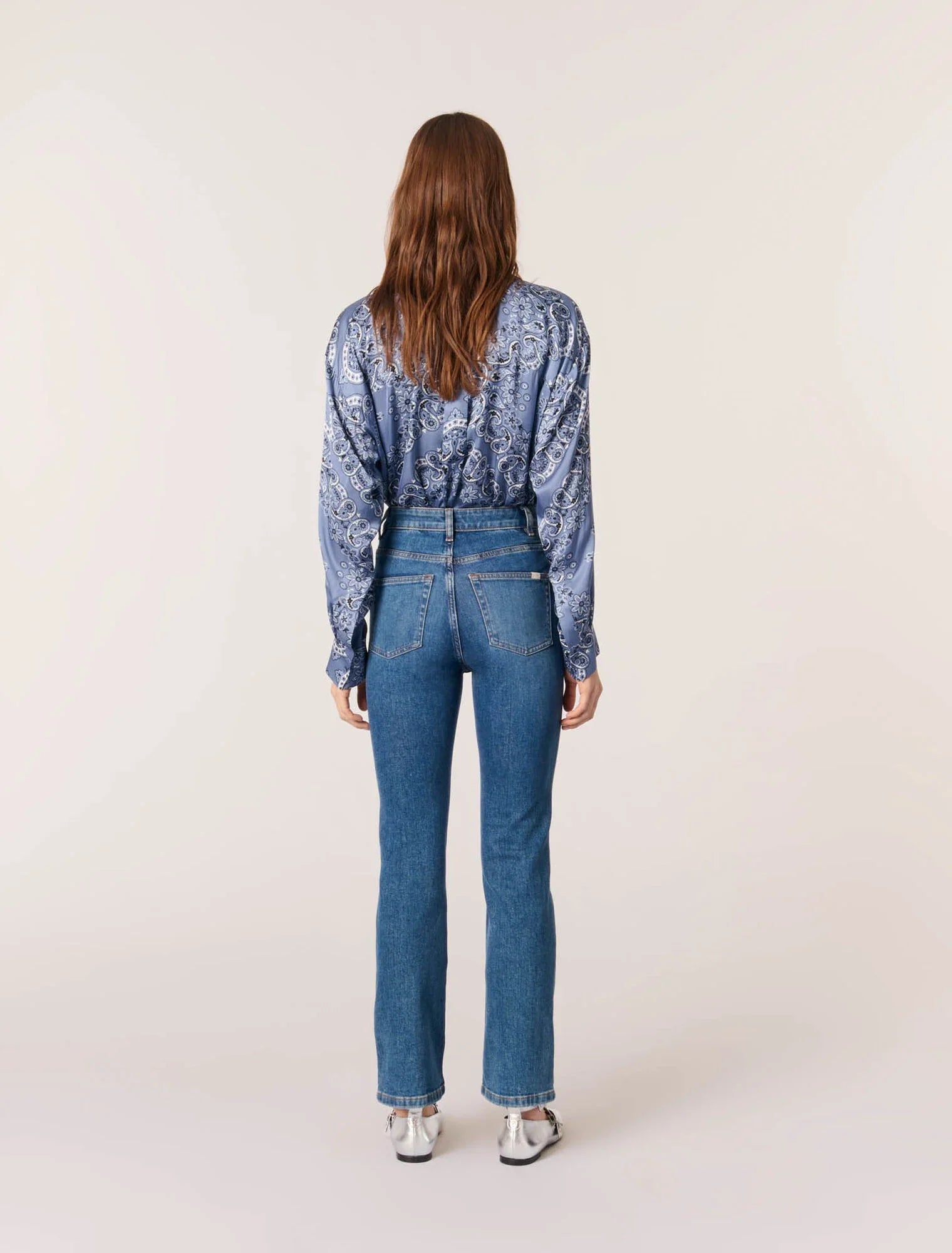 Blue Bandana Print-Flowing printed shirt