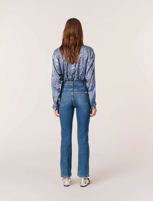 Blue Bandana Print-Flowing printed shirt