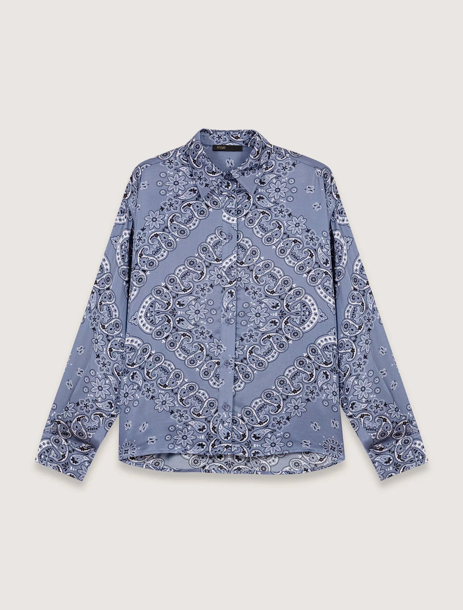 Blue Bandana Print-Flowing printed shirt