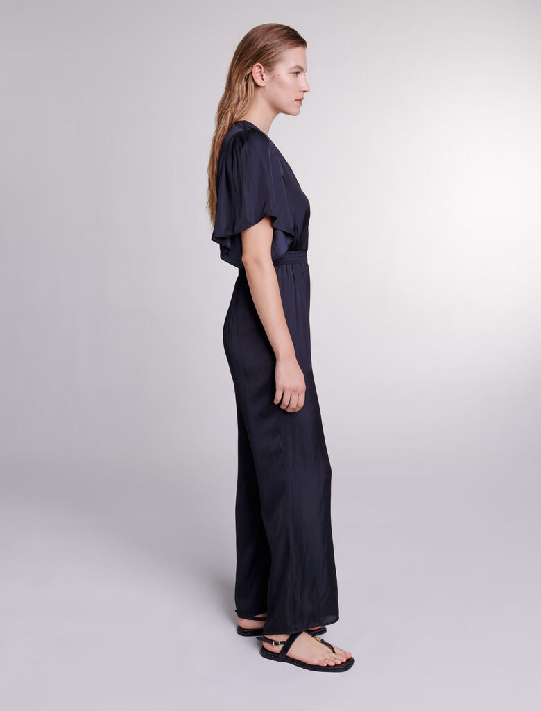 Black  -Satin Trouser Suit