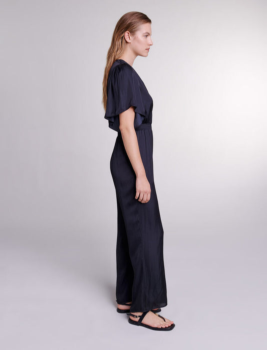 Black  -Satin Trouser Suit