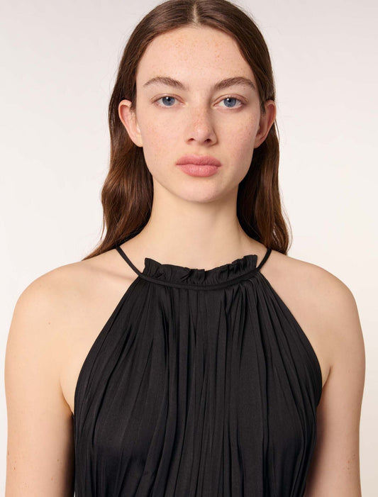 Black Pleated trouser suit