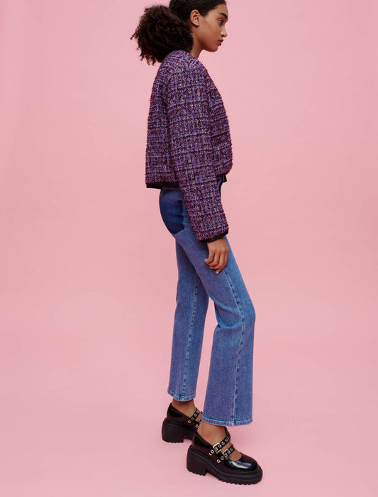 Blue   JEANS WITH BRAIDED DETAILING