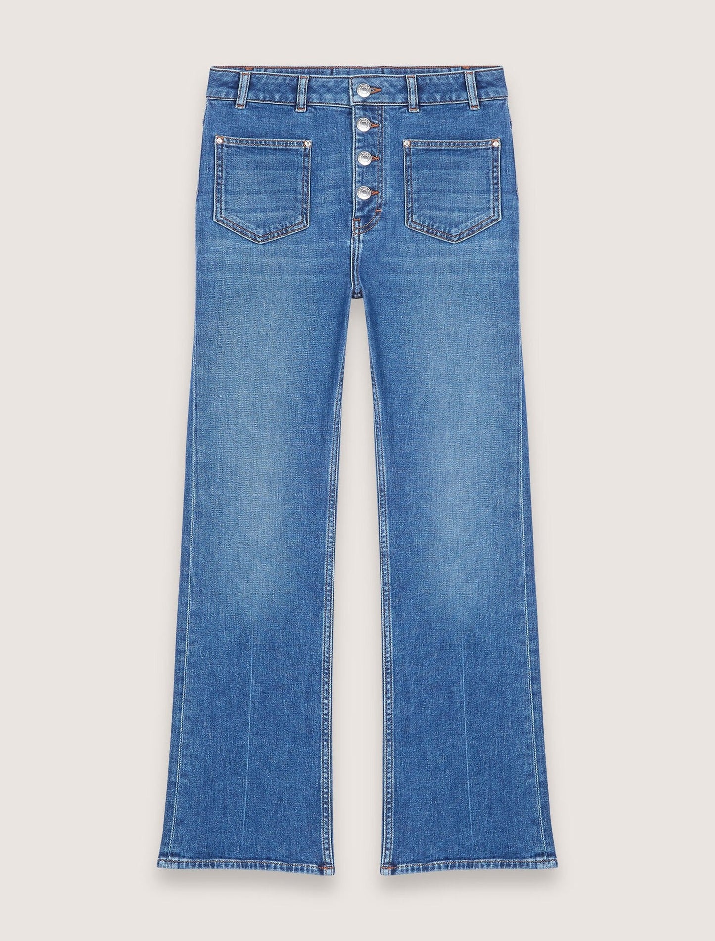 Blue-Denim jeans with pockets