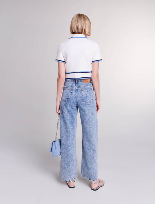 Blue  -Rhinestone XL jeans