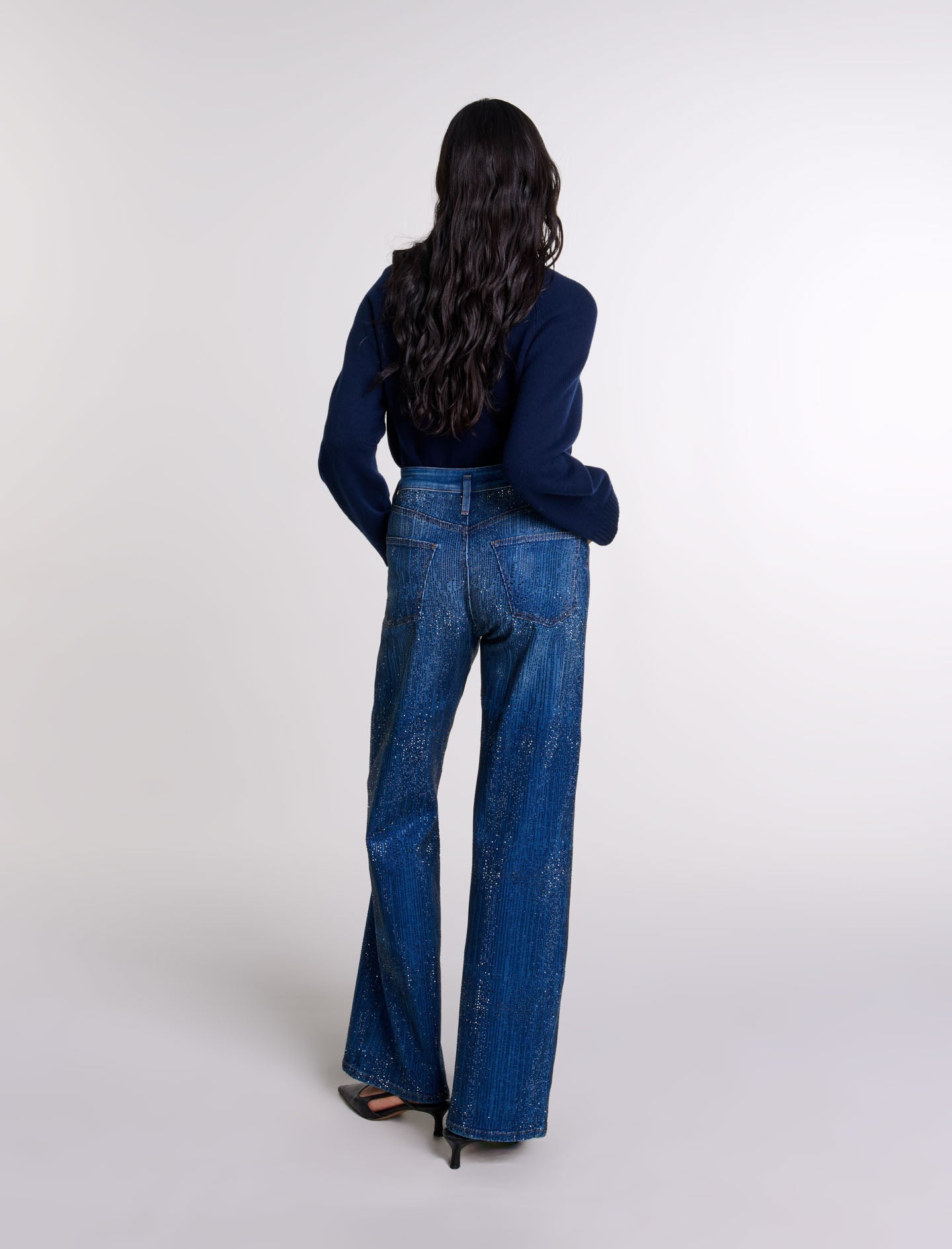 Blue   Rhinestone jeans