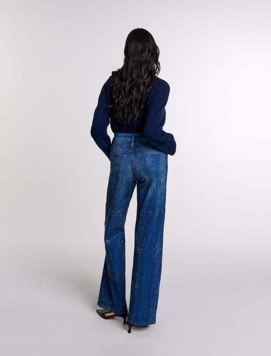 Blue   Rhinestone jeans