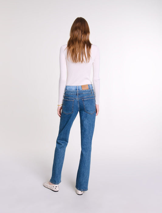Blue  -Blue Layered Jeans
