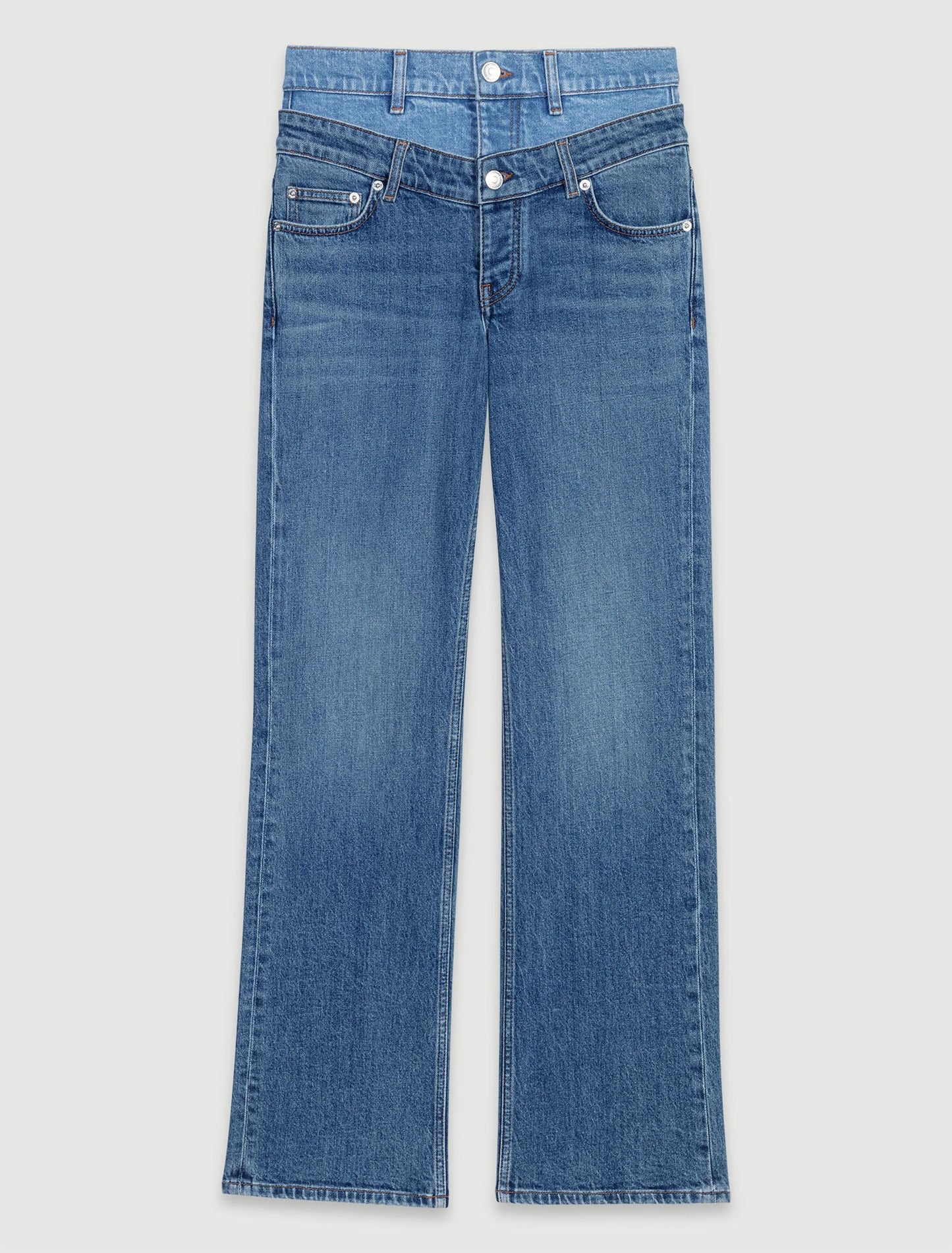 Blue  -Blue Layered Jeans