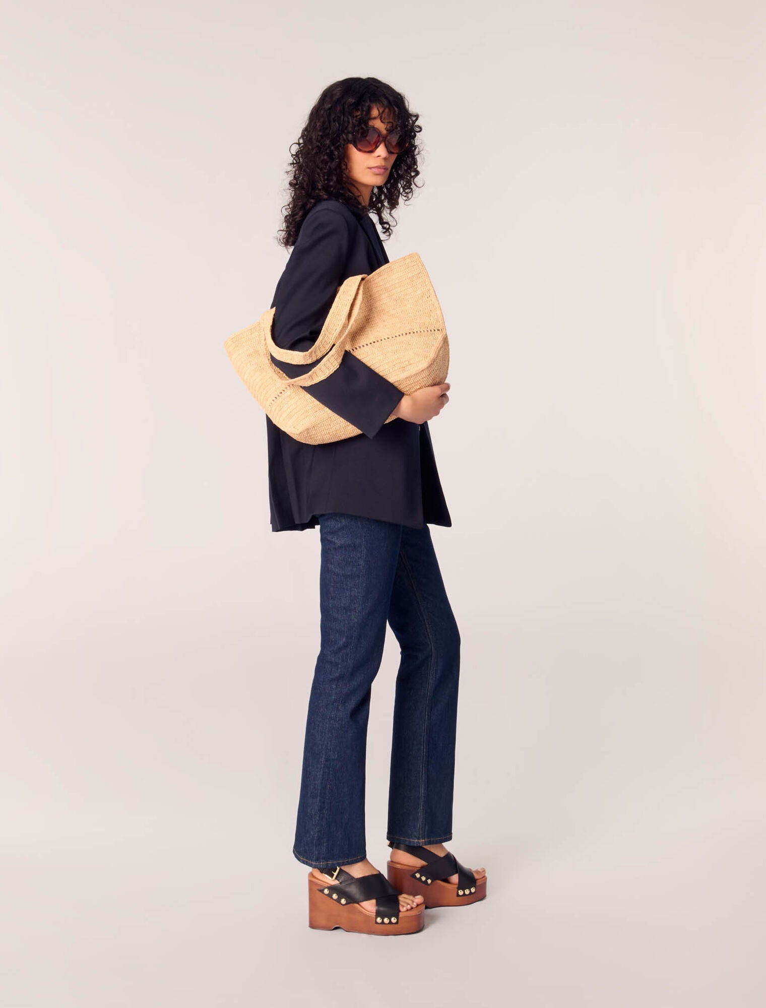 Dark Blue-Denim jeans with pockets