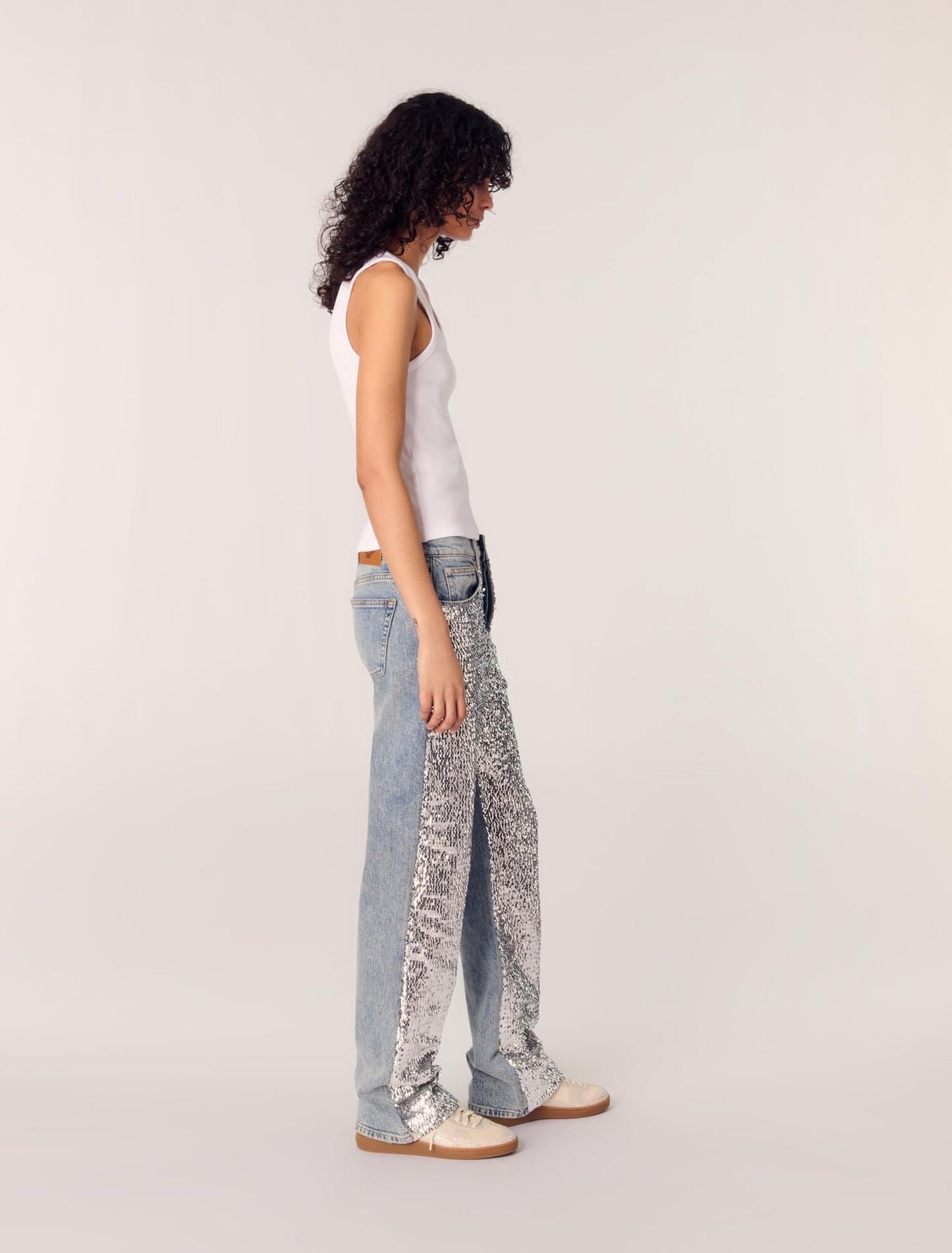 Blue Sky-Sequinned jeans