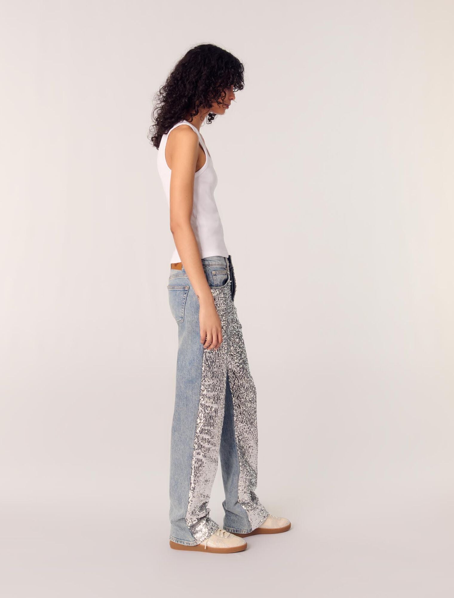 Blue Sky-Sequinned jeans