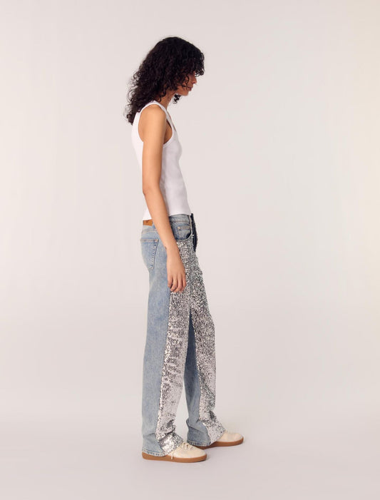 Blue Sky-Sequinned jeans