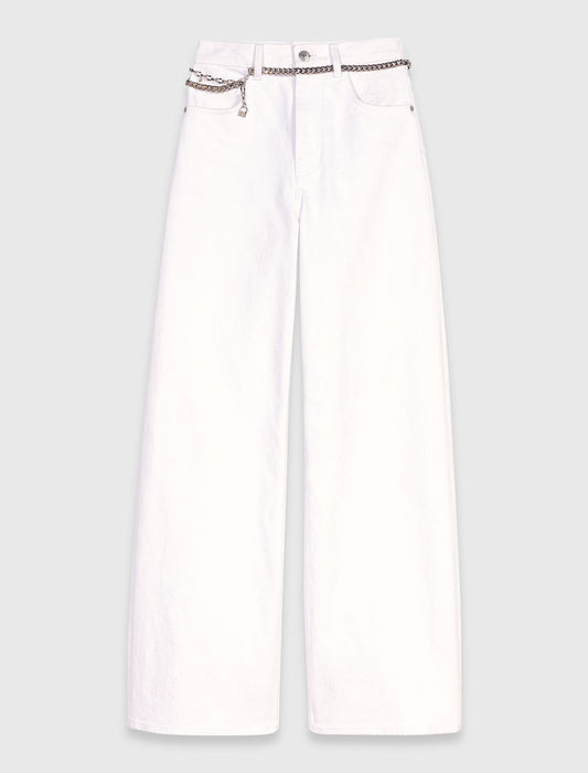 Wide high-waisted jeans