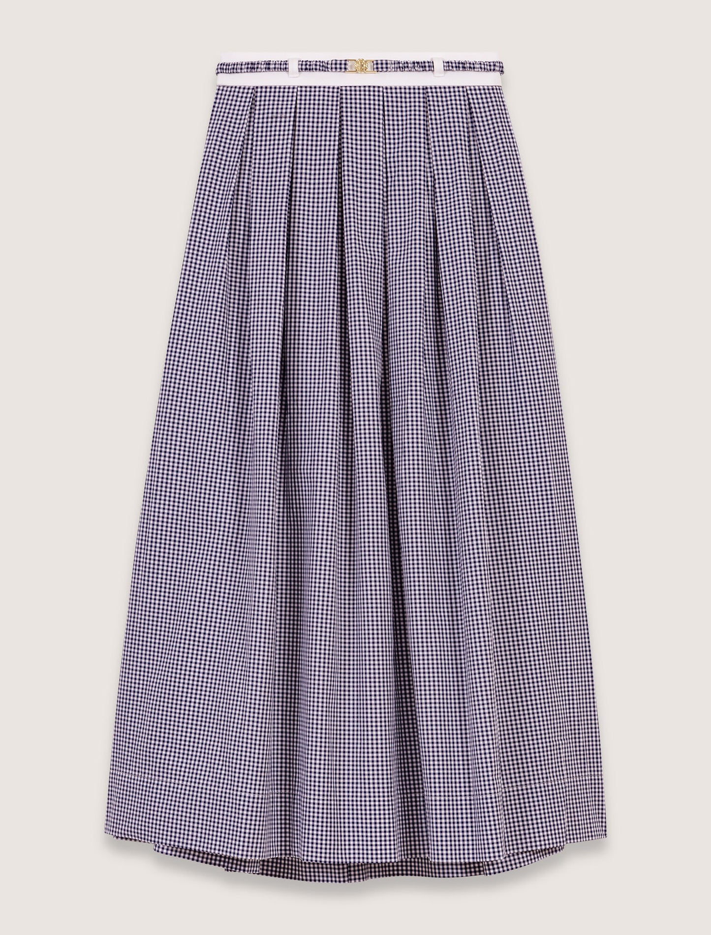 Navy/White-Gingham maxi skirt