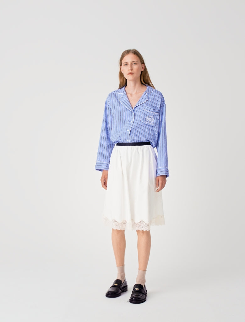 Tailored shorts with lurex White